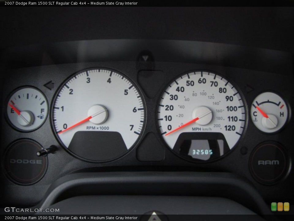 Medium Slate Gray Interior Gauges for the 2007 Dodge Ram 1500 SLT Regular Cab 4x4 #42141988