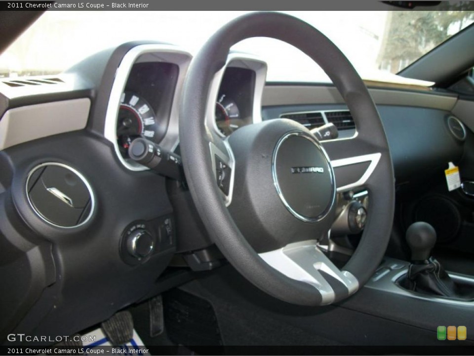 Black Interior Steering Wheel for the 2011 Chevrolet Camaro LS Coupe #42142048