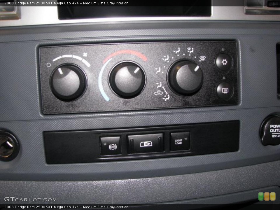 Medium Slate Gray Interior Controls for the 2008 Dodge Ram 2500 SXT Mega Cab 4x4 #42147132