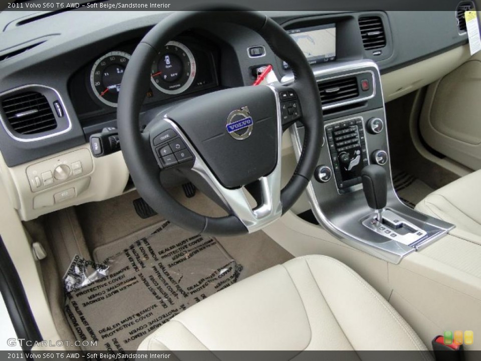 Soft Beige/Sandstone Interior Prime Interior for the 2011 Volvo S60 T6 AWD #42154724