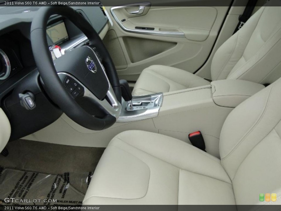 Soft Beige/Sandstone Interior Photo for the 2011 Volvo S60 T6 AWD #42154984
