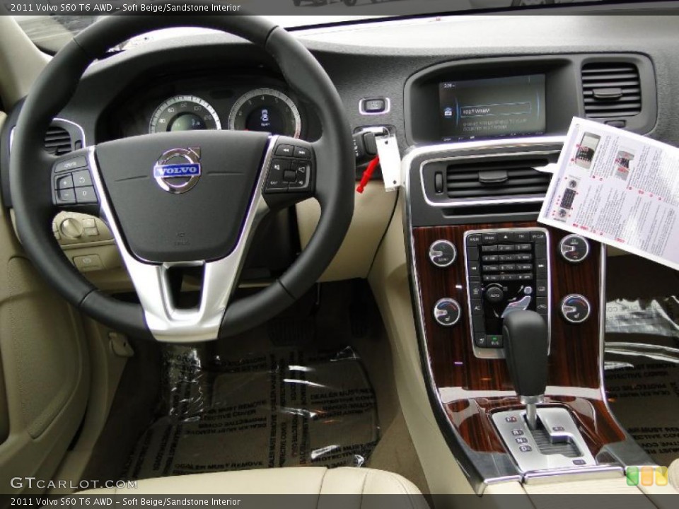 Soft Beige/Sandstone Interior Dashboard for the 2011 Volvo S60 T6 AWD #42155224