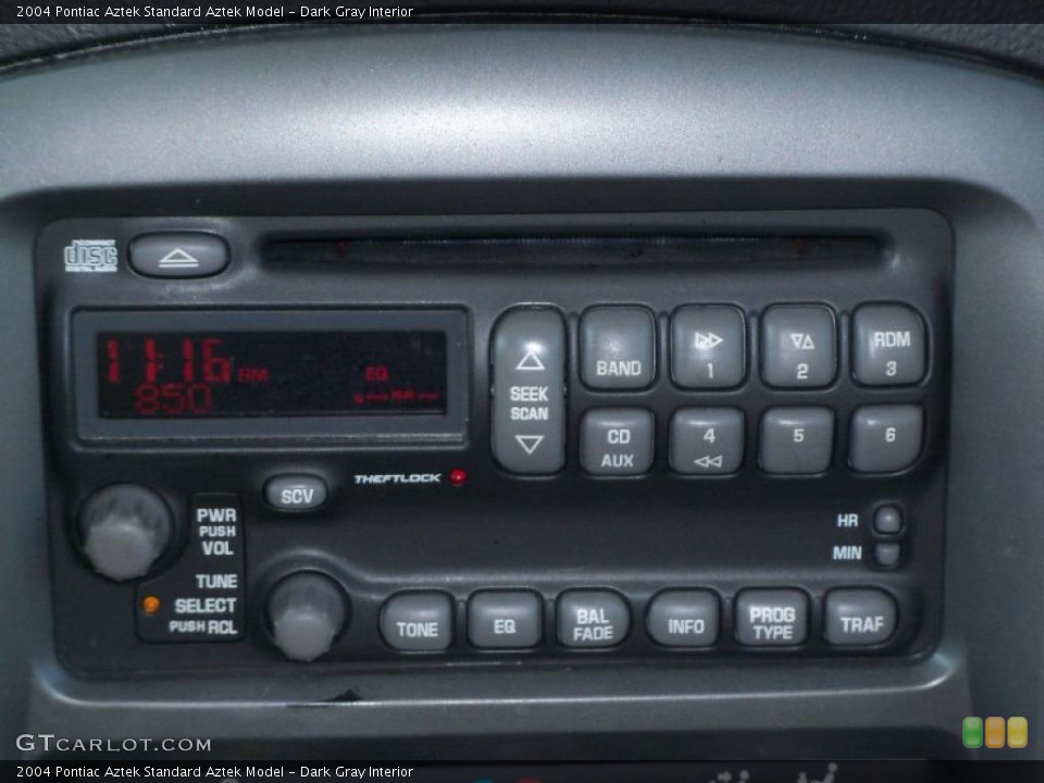 Dark Gray Interior Controls for the 2004 Pontiac Aztek  #42161624