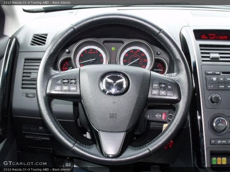 Black Interior Steering Wheel for the 2010 Mazda CX-9 Touring AWD #42164088
