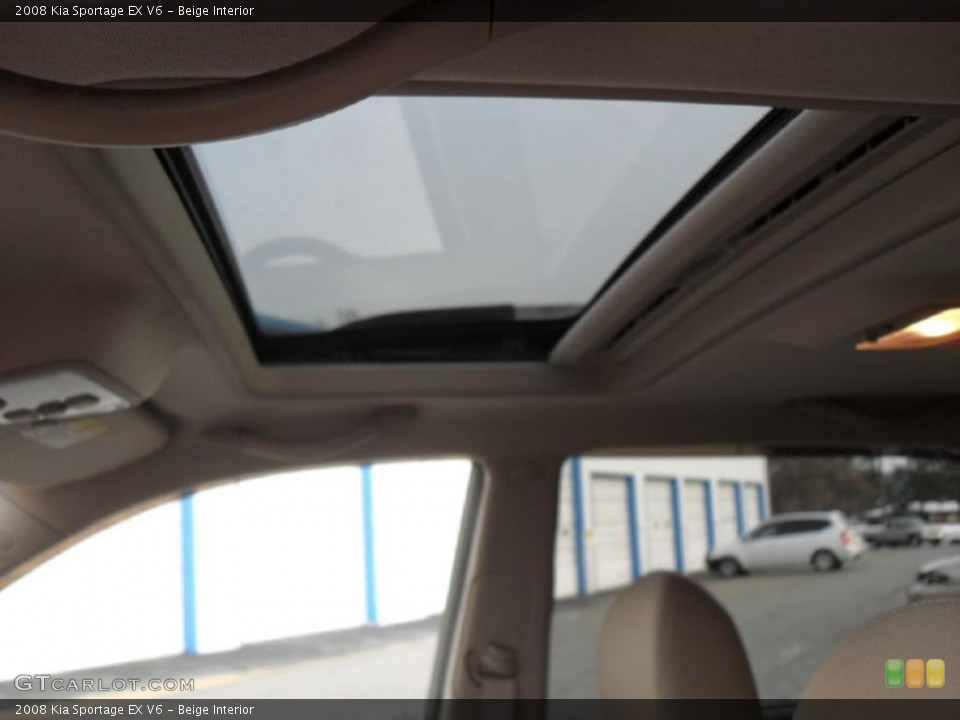 Beige Interior Sunroof for the 2008 Kia Sportage EX V6 #42165892