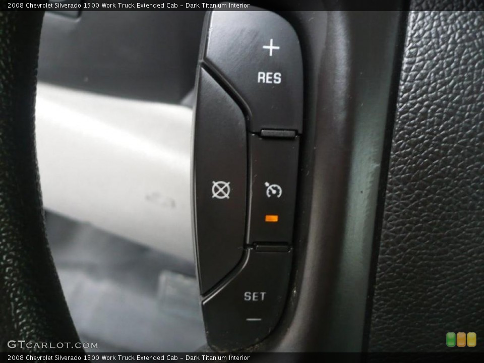 Dark Titanium Interior Controls for the 2008 Chevrolet Silverado 1500 Work Truck Extended Cab #42169964