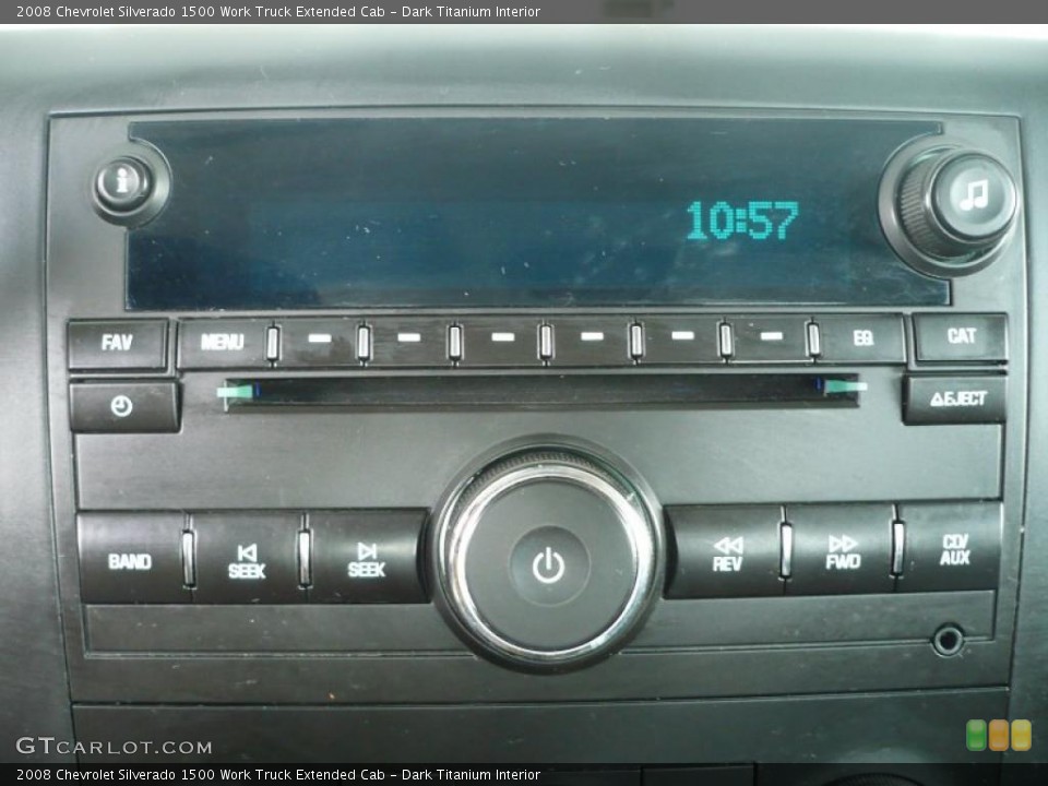 Dark Titanium Interior Controls for the 2008 Chevrolet Silverado 1500 Work Truck Extended Cab #42169996