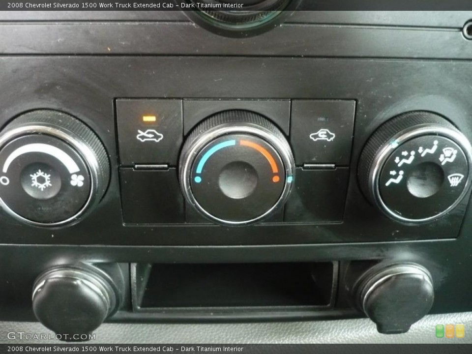 Dark Titanium Interior Controls for the 2008 Chevrolet Silverado 1500 Work Truck Extended Cab #42170012