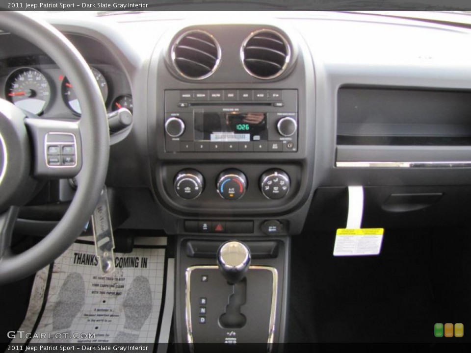 Dark Slate Gray Interior Dashboard for the 2011 Jeep Patriot Sport #42178579