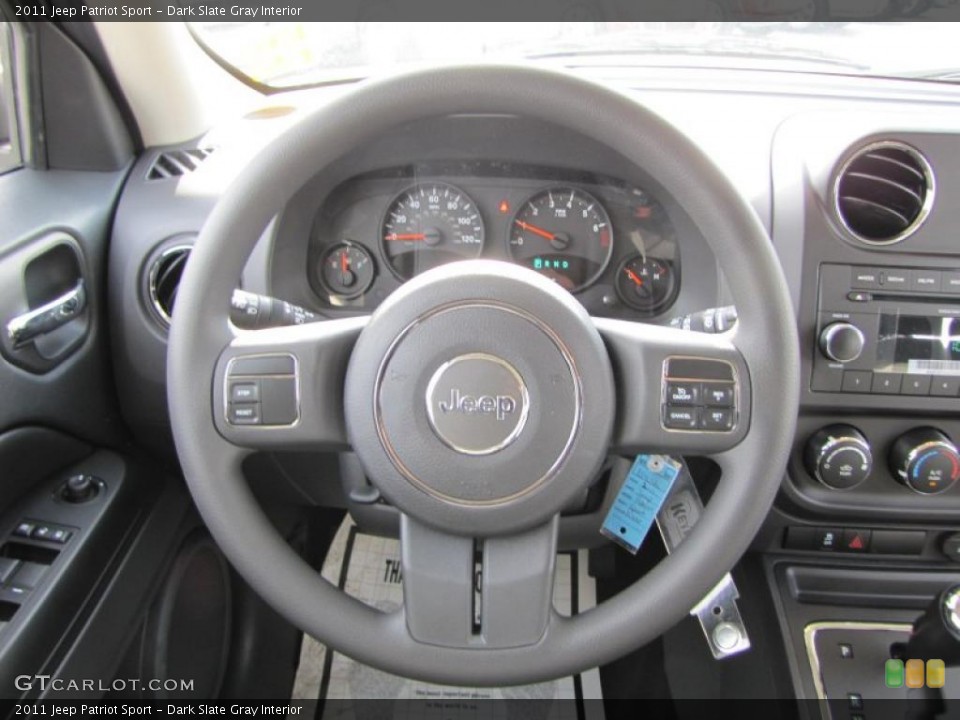 Dark Slate Gray Interior Steering Wheel for the 2011 Jeep Patriot Sport #42178592