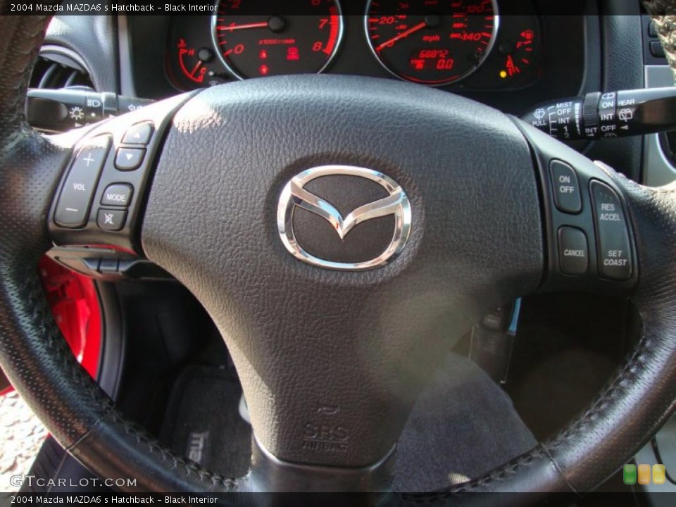 Black Interior Steering Wheel for the 2004 Mazda MAZDA6 s Hatchback #42181428