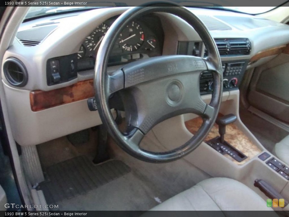 Beige Interior Prime Interior for the 1993 BMW 5 Series 525i Sedan #42186469