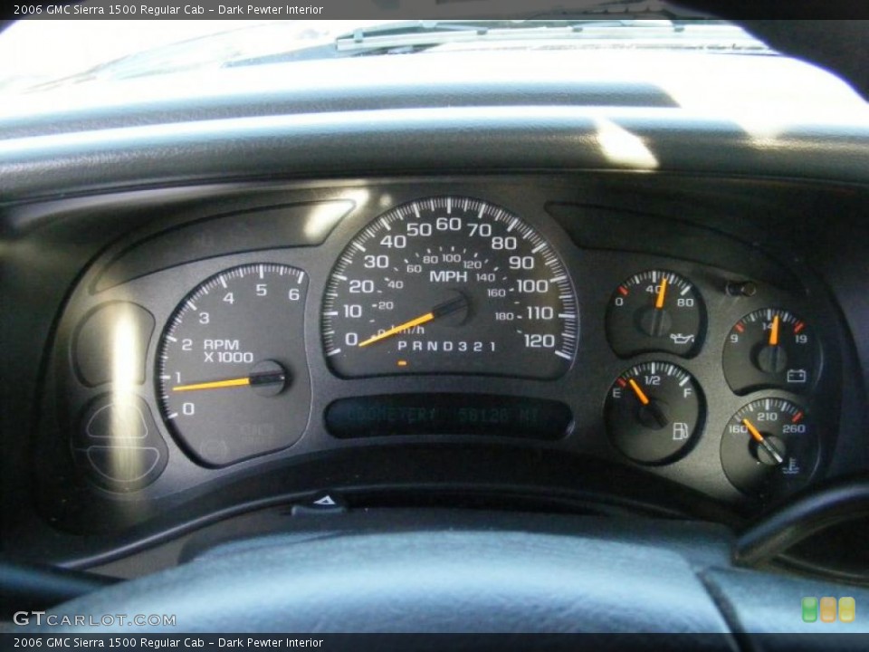 Dark Pewter Interior Gauges for the 2006 GMC Sierra 1500 Regular Cab #42187015