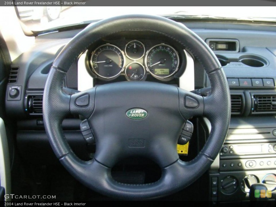 Black Interior Steering Wheel for the 2004 Land Rover Freelander HSE #42187249