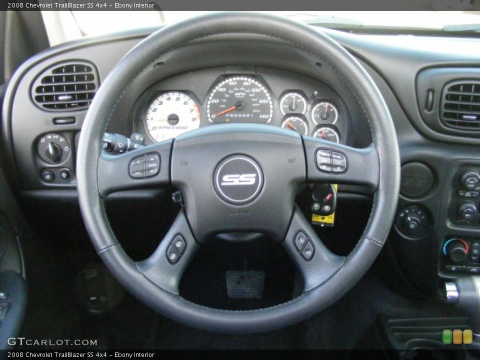 Ebony Interior Steering Wheel for the 2008 Chevrolet TrailBlazer SS 4x4 #42187369