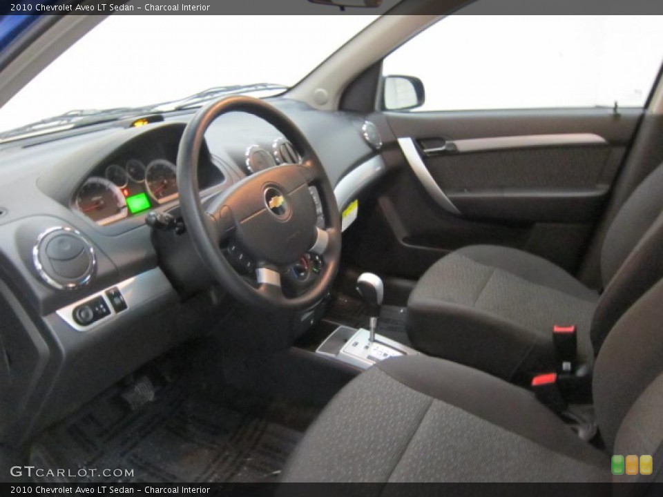 Charcoal Interior Prime Interior for the 2010 Chevrolet Aveo LT Sedan #42190491