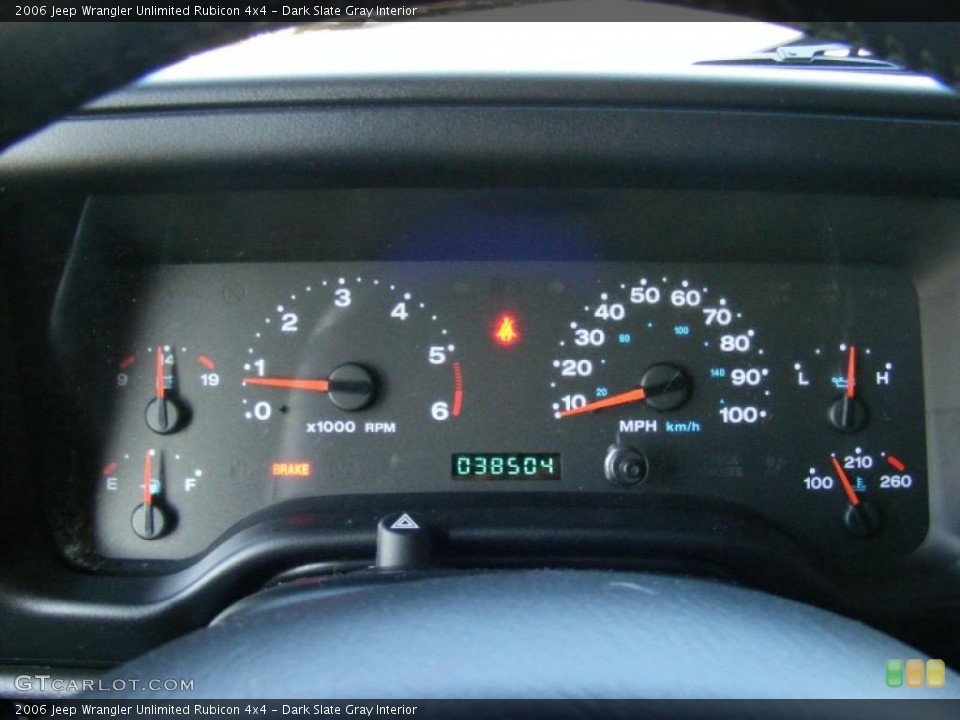 Dark Slate Gray Interior Gauges for the 2006 Jeep Wrangler Unlimited Rubicon 4x4 #42191963