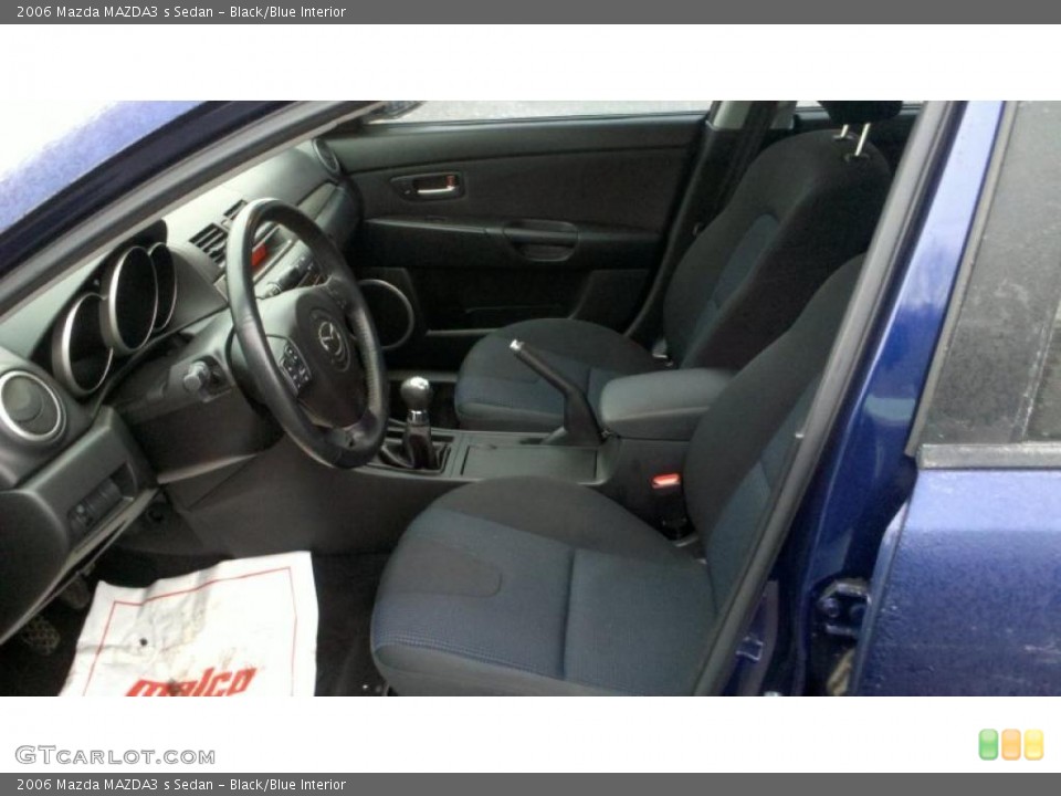 Black/Blue Interior Photo for the 2006 Mazda MAZDA3 s Sedan #42192271