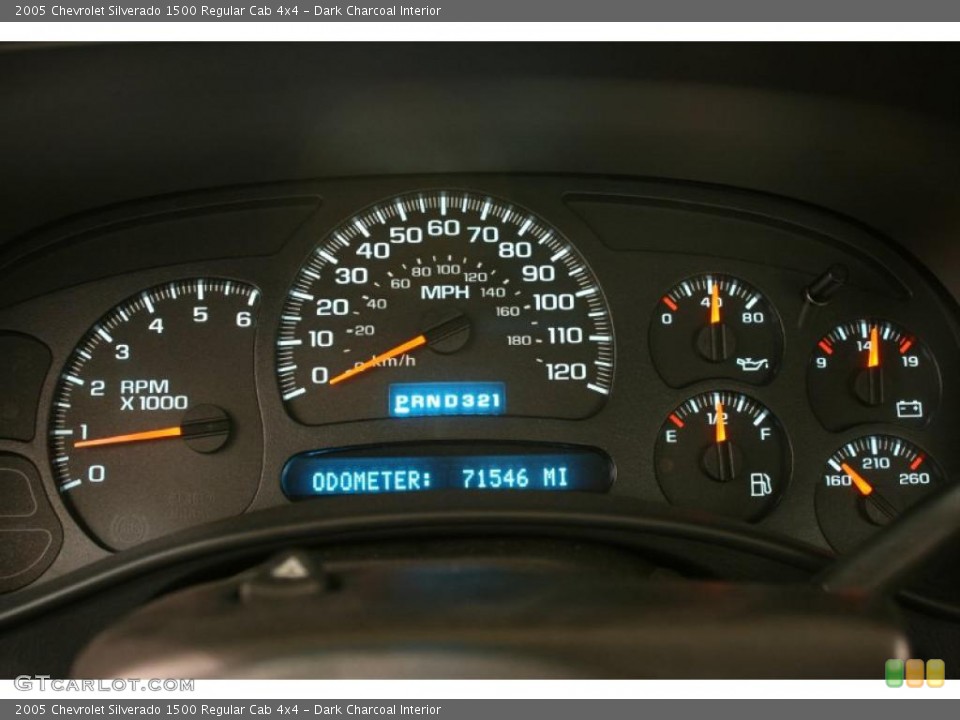 Dark Charcoal Interior Gauges for the 2005 Chevrolet Silverado 1500 Regular Cab 4x4 #42193827