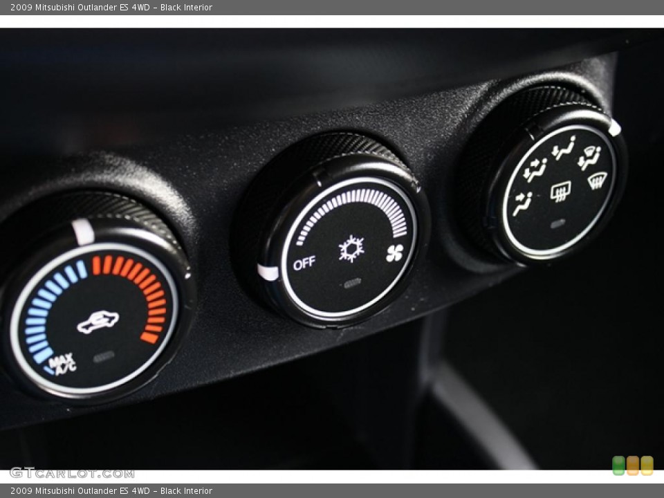 Black Interior Controls for the 2009 Mitsubishi Outlander ES 4WD #42196035