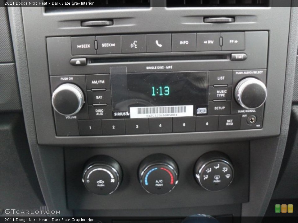 Dark Slate Gray Interior Controls for the 2011 Dodge Nitro Heat #42197463