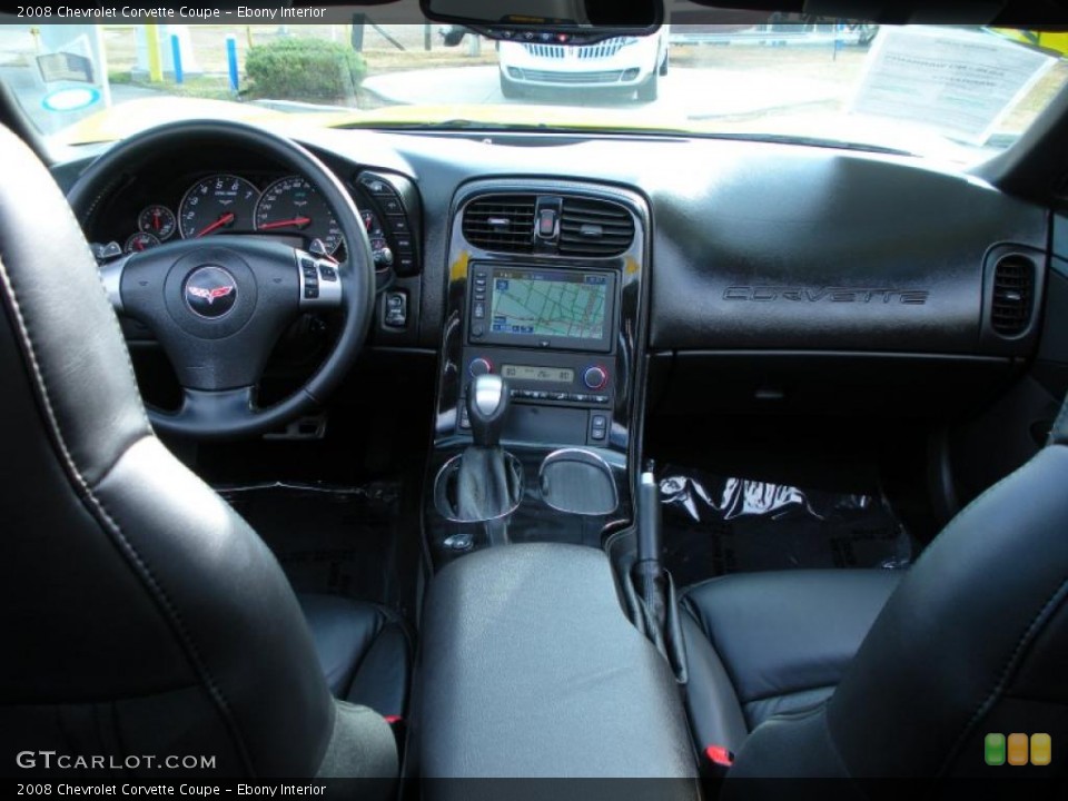 Ebony Interior Dashboard for the 2008 Chevrolet Corvette Coupe #42198011