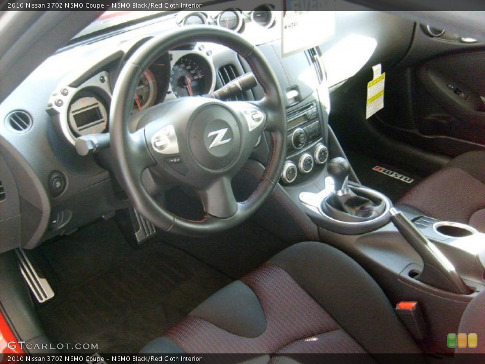 NISMO Black/Red Cloth Interior Prime Interior for the 2010 Nissan 370Z NISMO Coupe #42199363