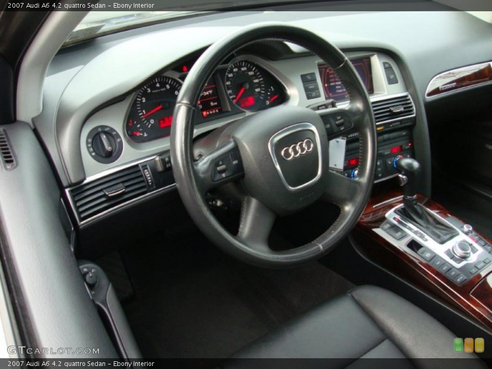 Ebony Interior Dashboard for the 2007 Audi A6 4.2 quattro Sedan #42200771