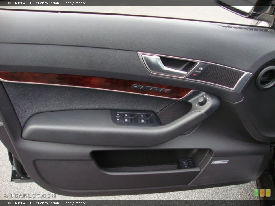 Ebony Interior Door Panel for the 2007 Audi A6 4.2 quattro Sedan #42200799