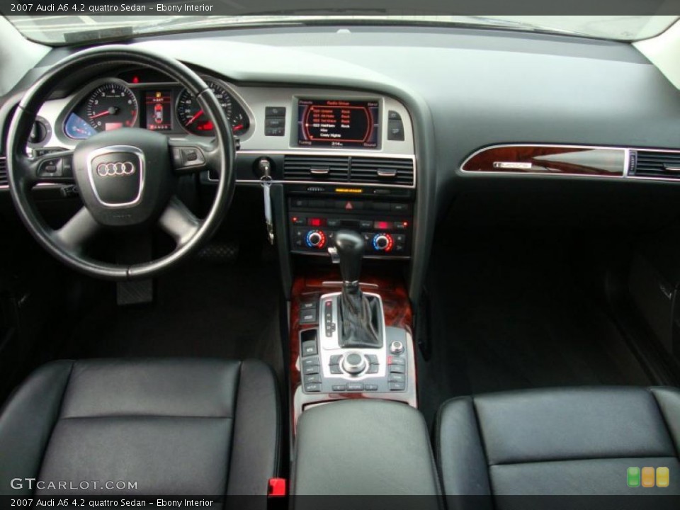 Ebony Interior Prime Interior for the 2007 Audi A6 4.2 quattro Sedan #42200995