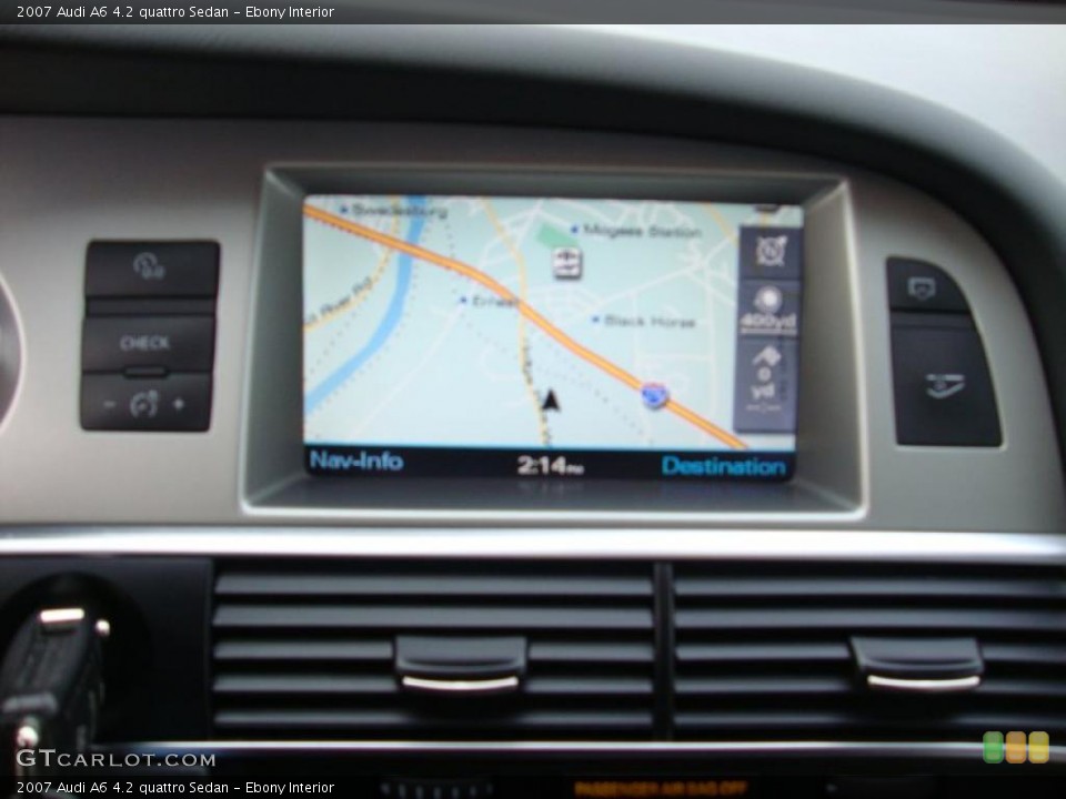 Ebony Interior Navigation for the 2007 Audi A6 4.2 quattro Sedan #42201171