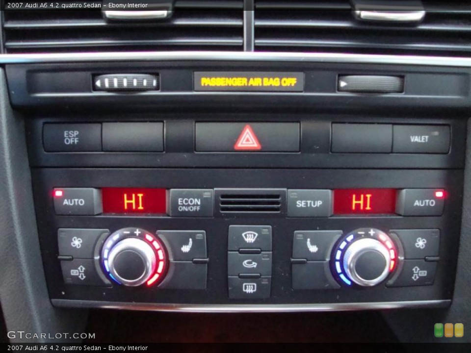Ebony Interior Controls for the 2007 Audi A6 4.2 quattro Sedan #42201187