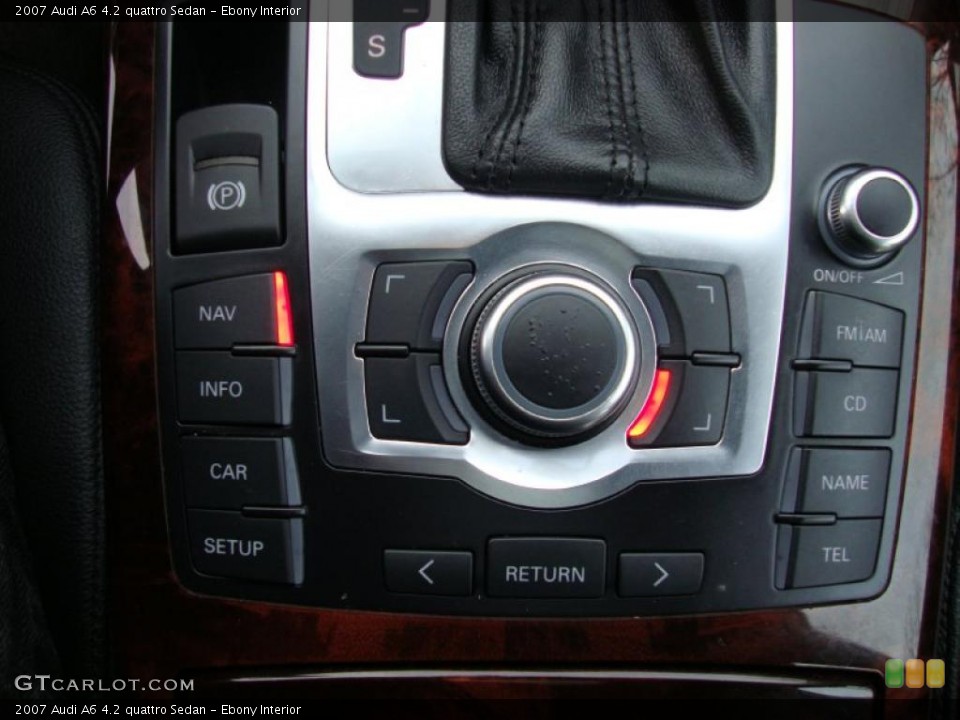 Ebony Interior Controls for the 2007 Audi A6 4.2 quattro Sedan #42201219