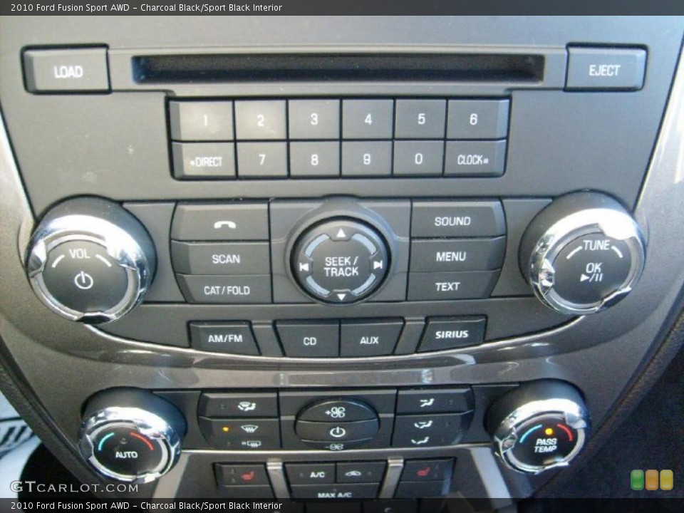 Charcoal Black/Sport Black Interior Controls for the 2010 Ford Fusion Sport AWD #42202151