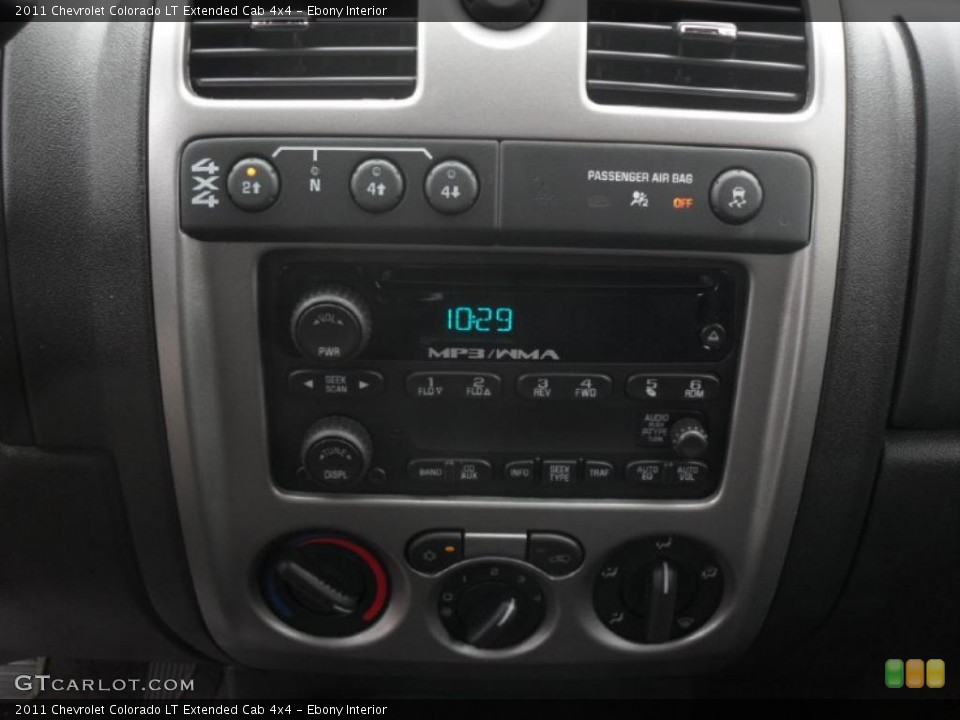 Ebony Interior Controls for the 2011 Chevrolet Colorado LT Extended Cab 4x4 #42204503