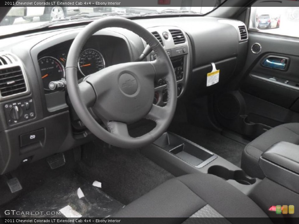Ebony Interior Prime Interior for the 2011 Chevrolet Colorado LT Extended Cab 4x4 #42204715