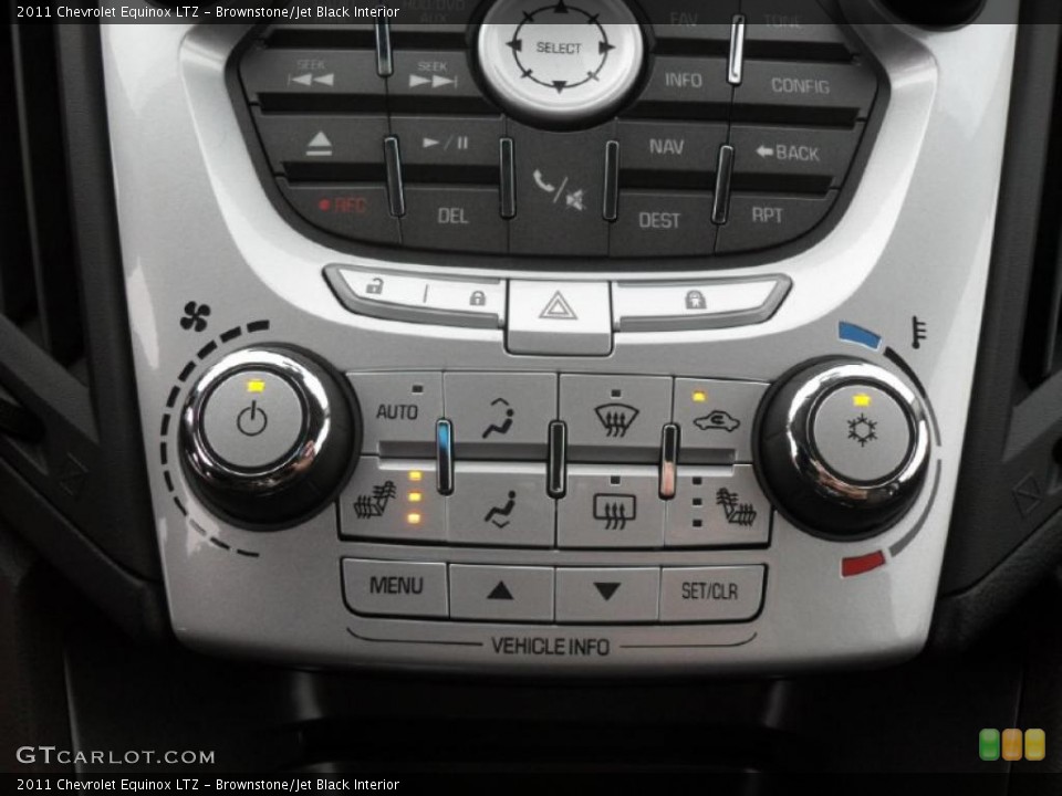 Brownstone/Jet Black Interior Controls for the 2011 Chevrolet Equinox LTZ #42204895