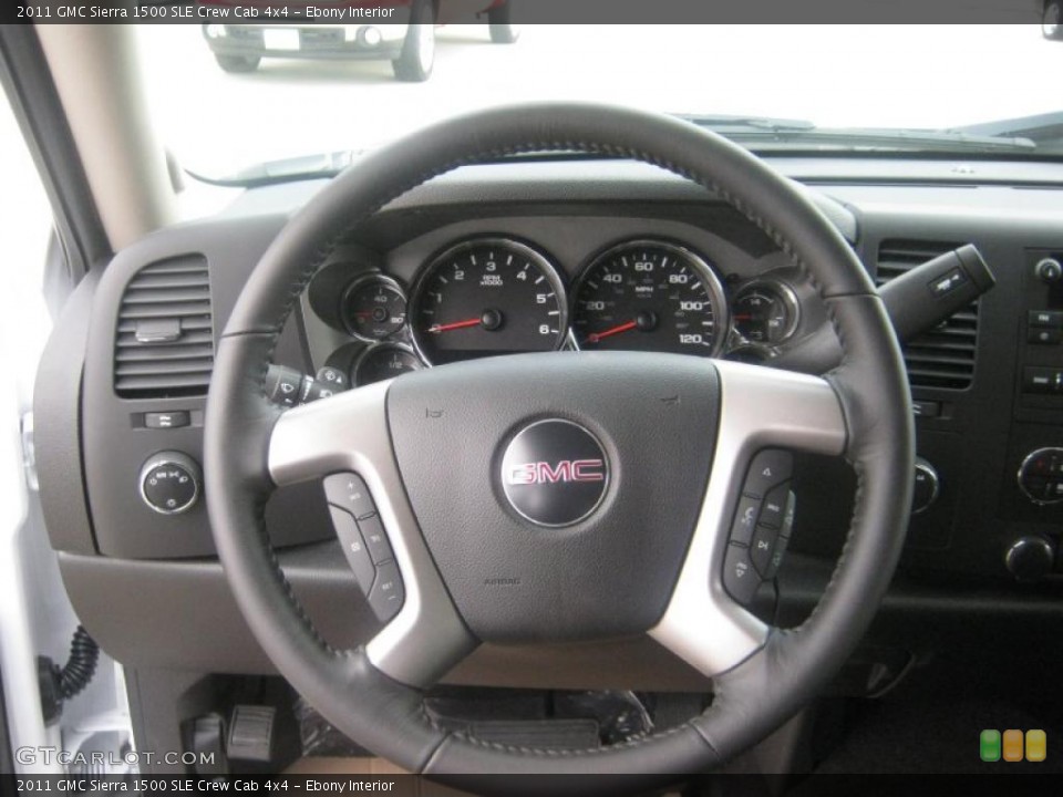 Ebony Interior Steering Wheel for the 2011 GMC Sierra 1500 SLE Crew Cab 4x4 #42209263