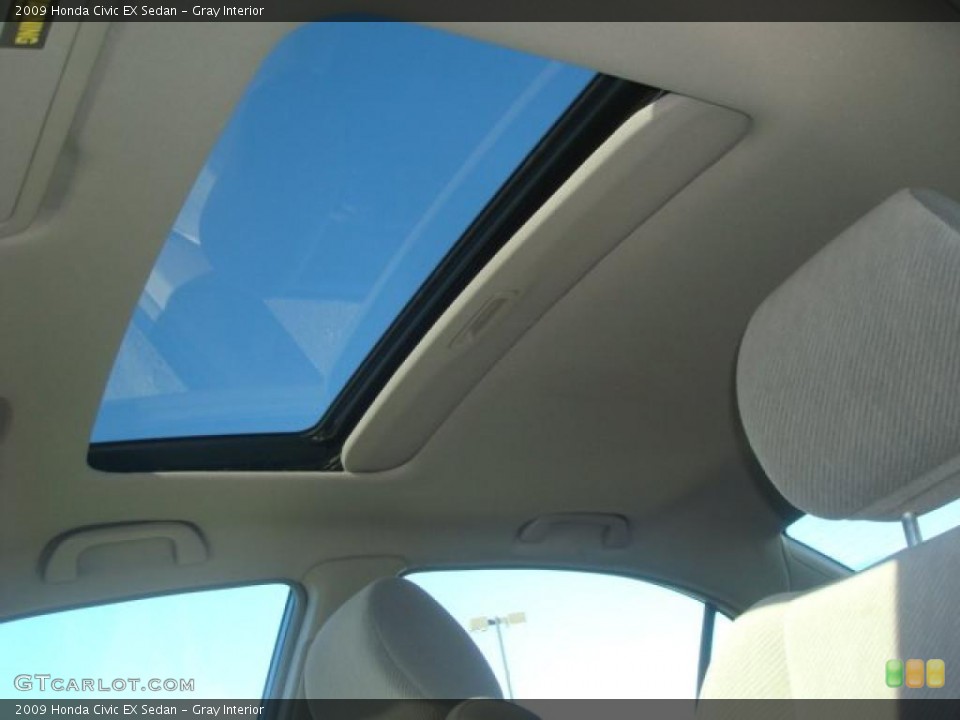 Gray Interior Sunroof for the 2009 Honda Civic EX Sedan #42210807