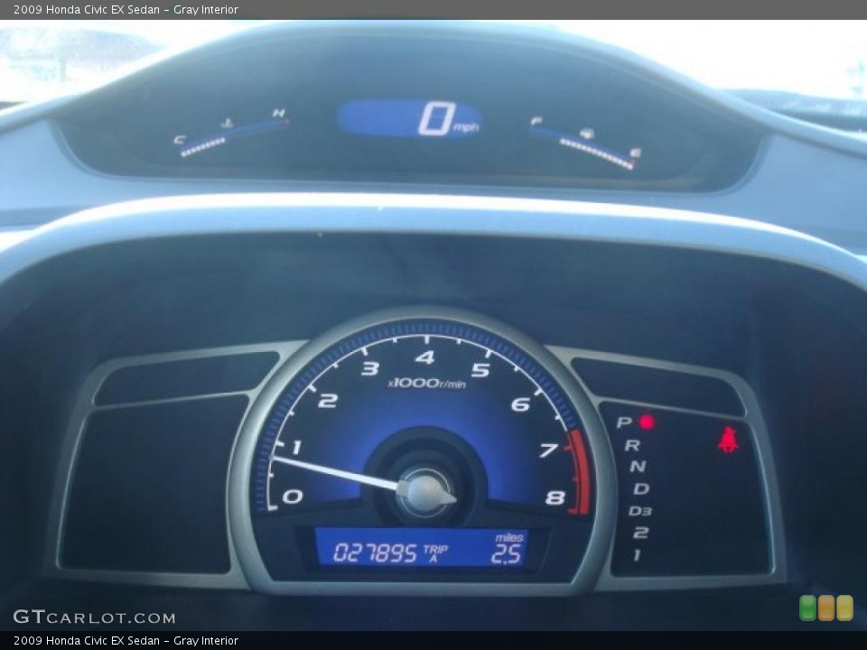 Gray Interior Gauges for the 2009 Honda Civic EX Sedan #42210855