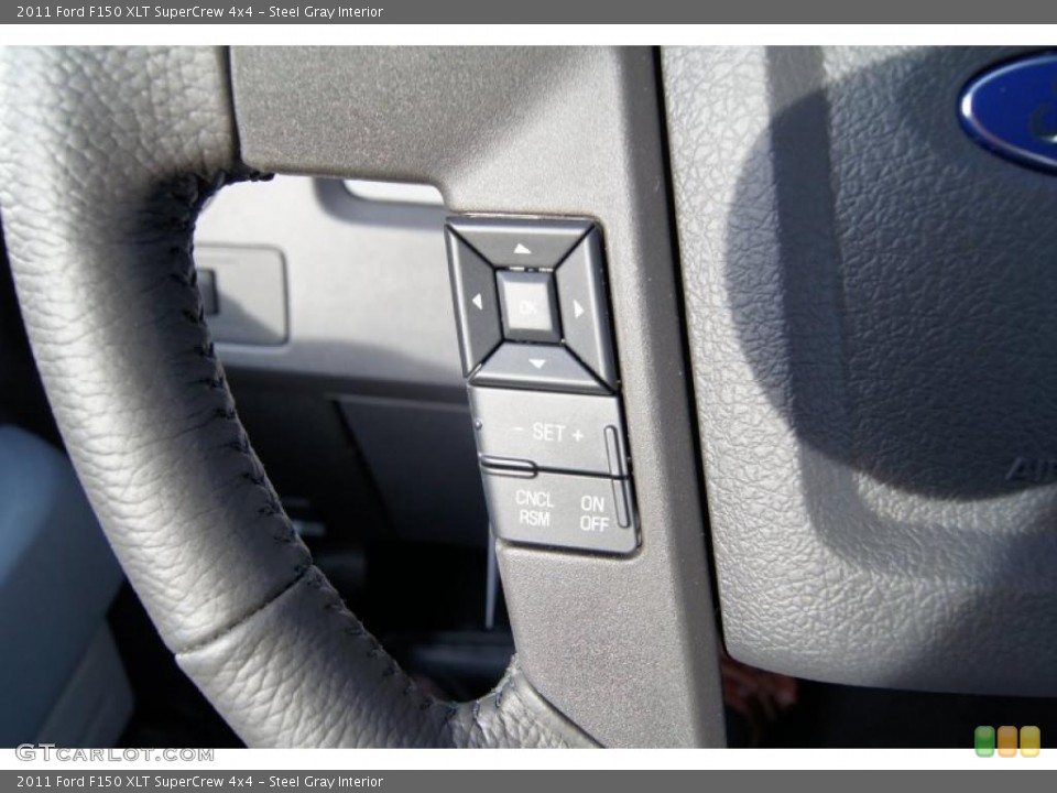 Steel Gray Interior Controls for the 2011 Ford F150 XLT SuperCrew 4x4 #42212587