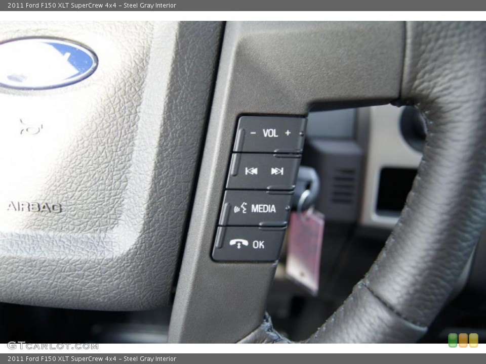 Steel Gray Interior Controls for the 2011 Ford F150 XLT SuperCrew 4x4 #42212607