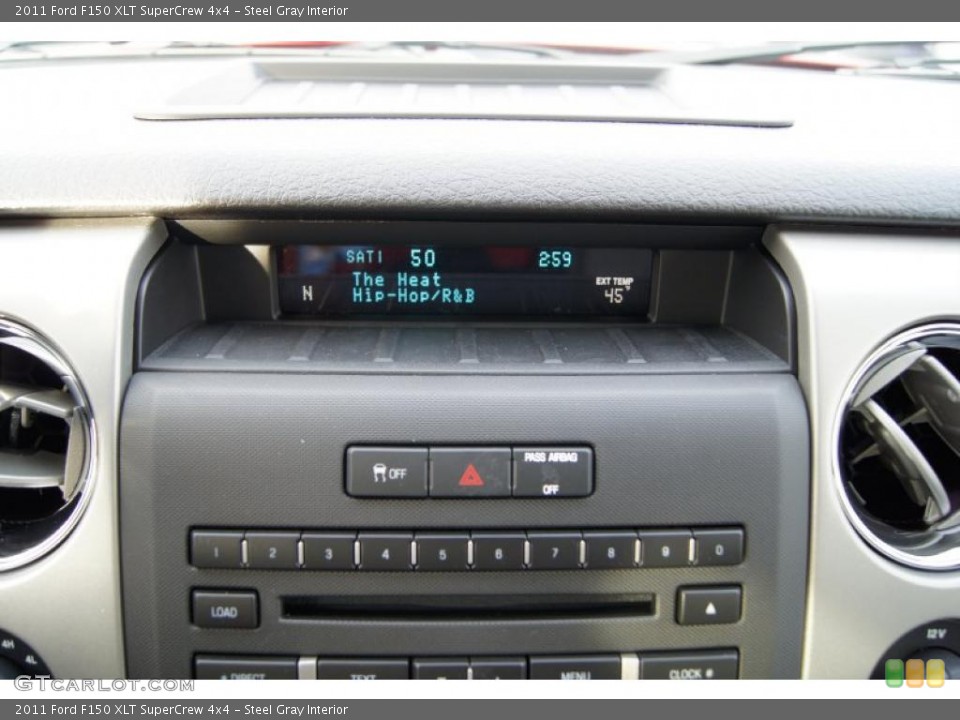 Steel Gray Interior Controls for the 2011 Ford F150 XLT SuperCrew 4x4 #42212679