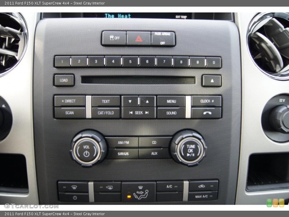 Steel Gray Interior Controls for the 2011 Ford F150 XLT SuperCrew 4x4 #42212695