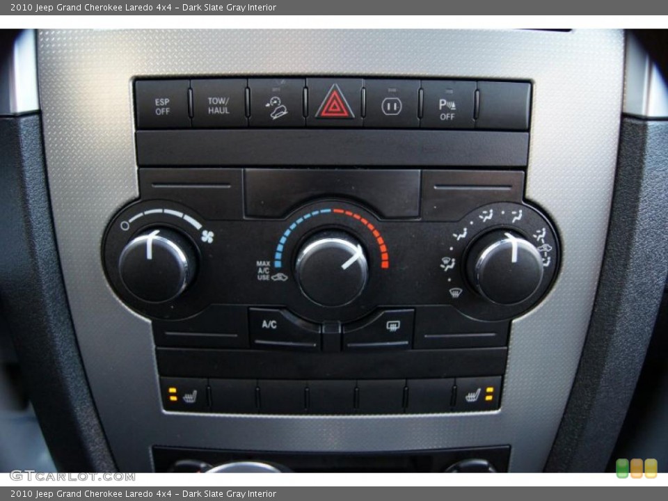 Dark Slate Gray Interior Controls for the 2010 Jeep Grand Cherokee Laredo 4x4 #42213443