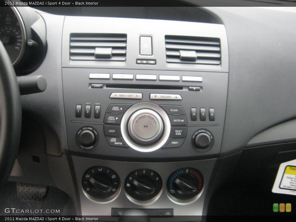 Black Interior Controls for the 2011 Mazda MAZDA3 i Sport 4 Door #42214406