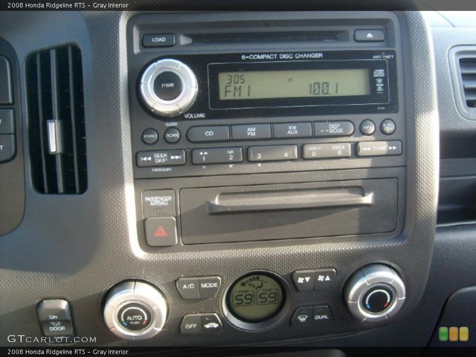 Gray Interior Controls for the 2008 Honda Ridgeline RTS #42215047