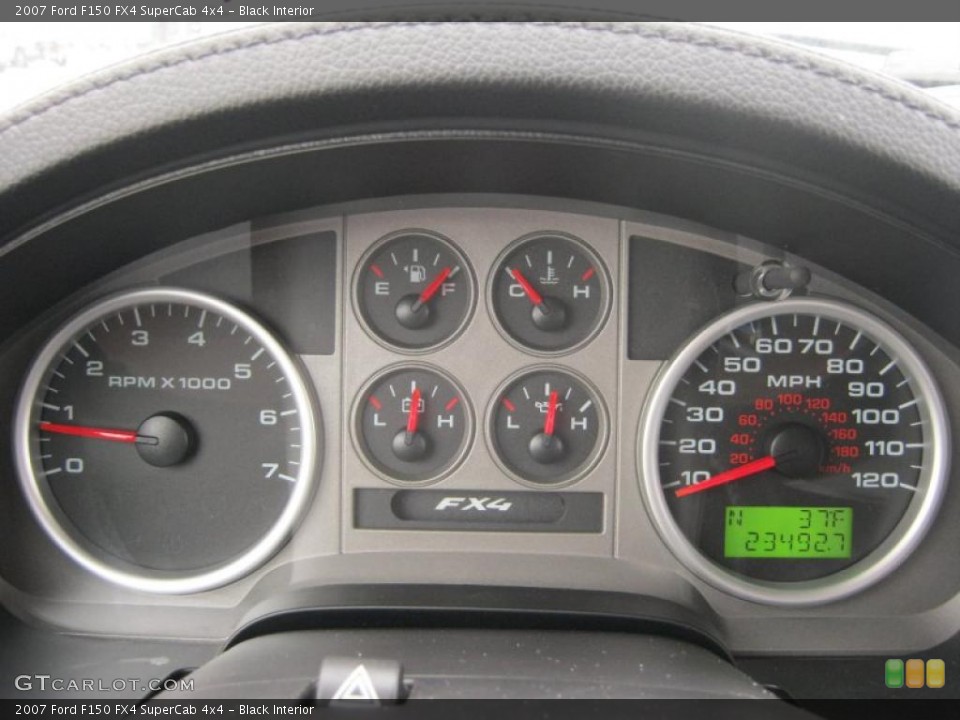 Black Interior Gauges for the 2007 Ford F150 FX4 SuperCab 4x4 #42220420