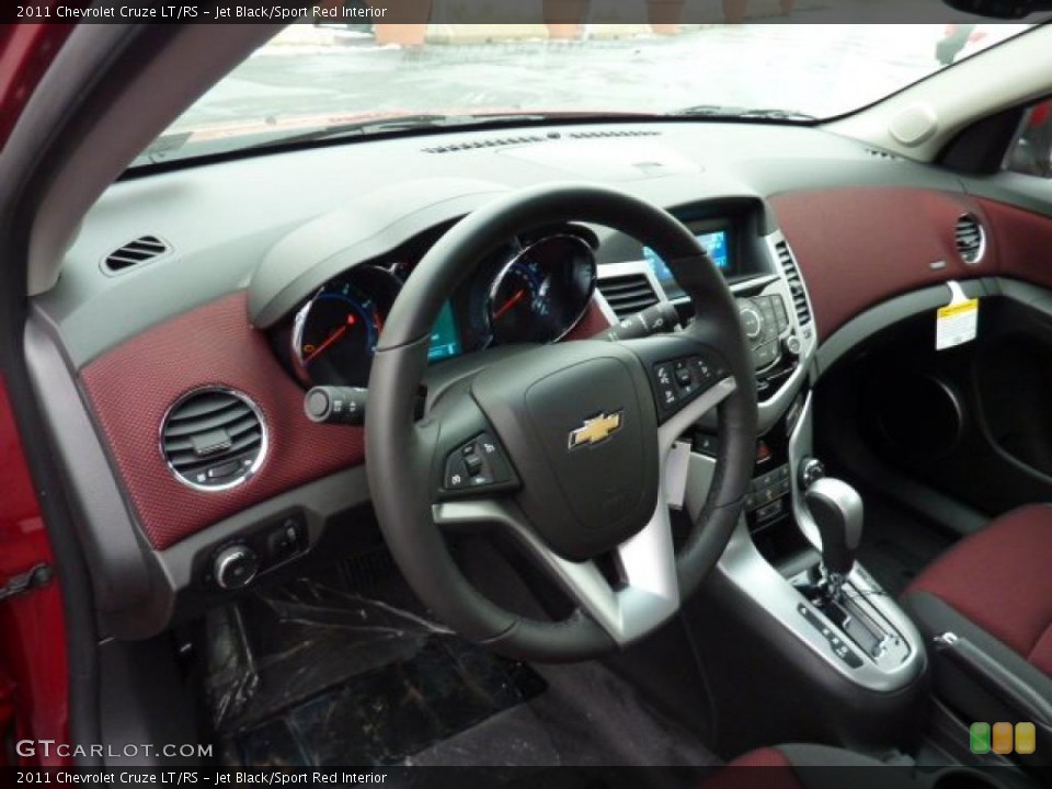 Jet Black/Sport Red Interior Prime Interior for the 2011 Chevrolet Cruze LT/RS #42220492