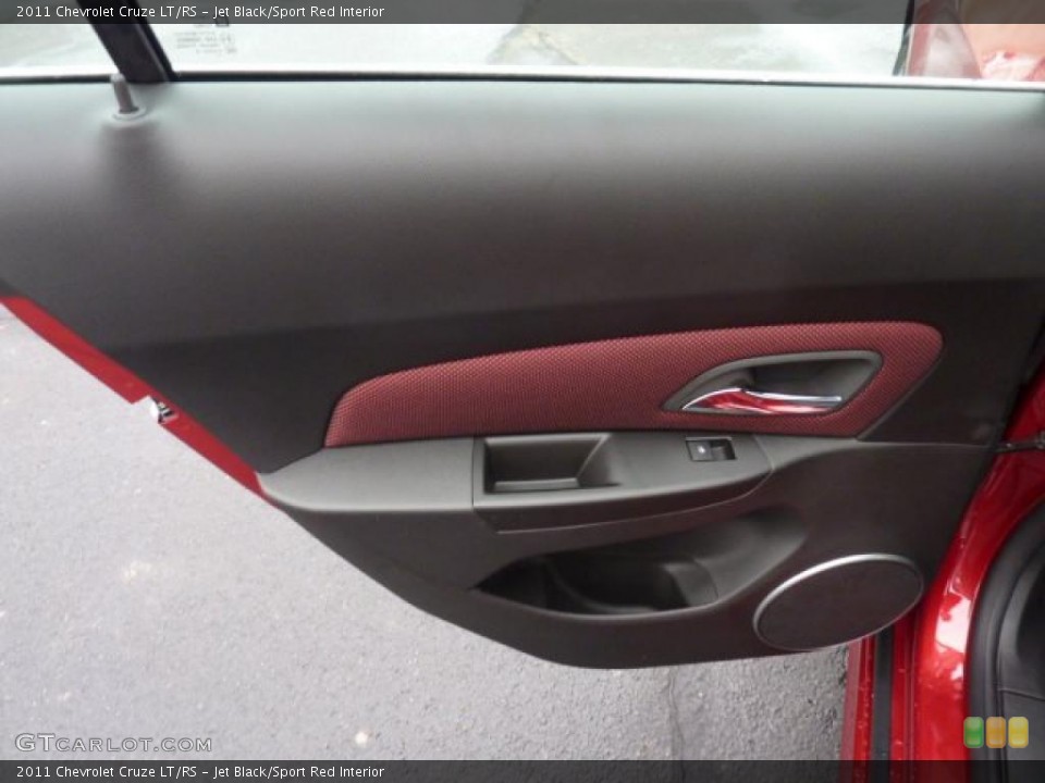 Jet Black/Sport Red Interior Door Panel for the 2011 Chevrolet Cruze LT/RS #42220540